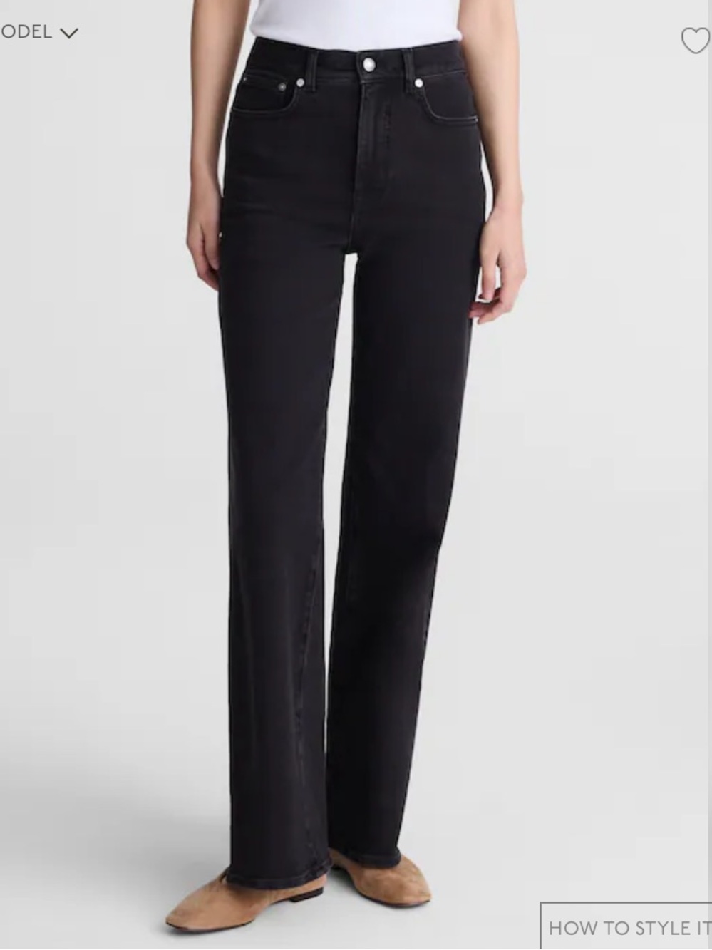 Madewell The Wide Leg Black Jeans size 27 high Rise style BK5217